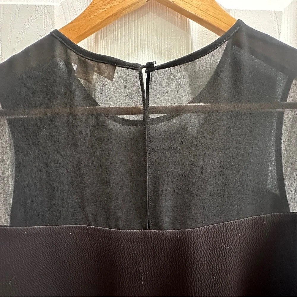 Michael Kors Black Ostrich Feather Sleeveless Blouse NWOT - Picture 8 of 10